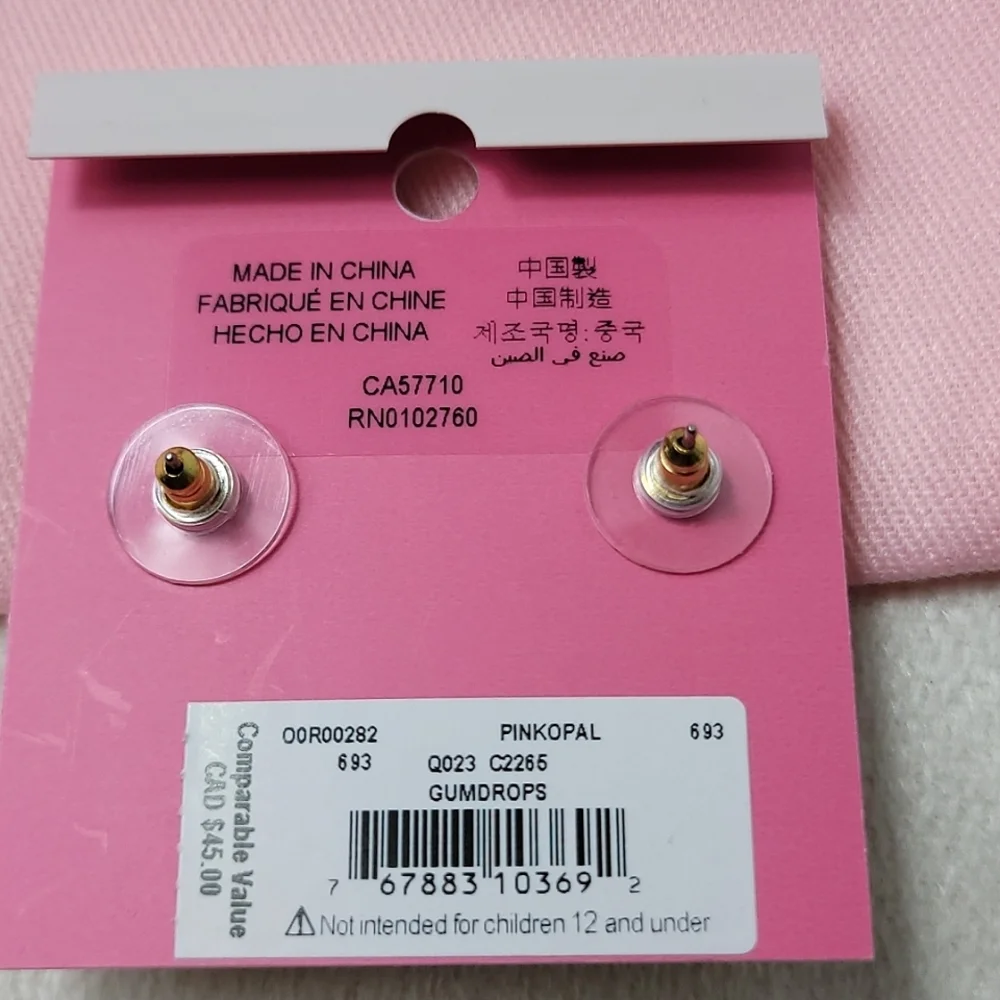 Kate Spade Pink Opal Gum Drop Earrings